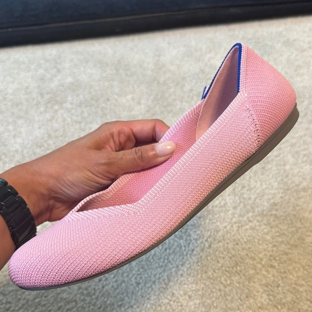 Rothy's Vibrant Pink and Blue Flats